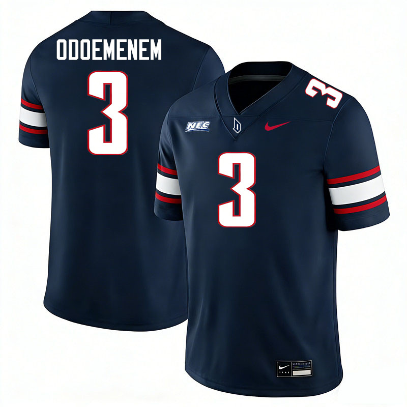 Duquesne Dukes #3 Jabari Odoemenem College Football Jerseys,Uniforms Stitched-Navy